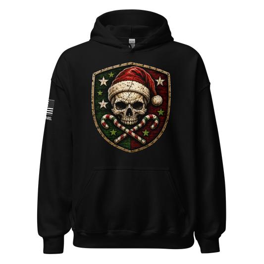 Holiday Skull Shield Hoodie