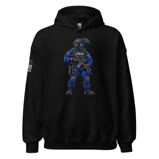 8 Bit Tactical Police Officer Hoodie